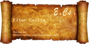 Elter Csilla névjegykártya