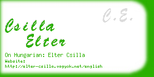 csilla elter business card